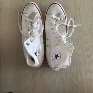 Converse white high top